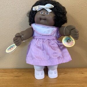 Vintage Cabbage Cornsilk Kids Doll AA HM8 With Curly Hair Rare African American